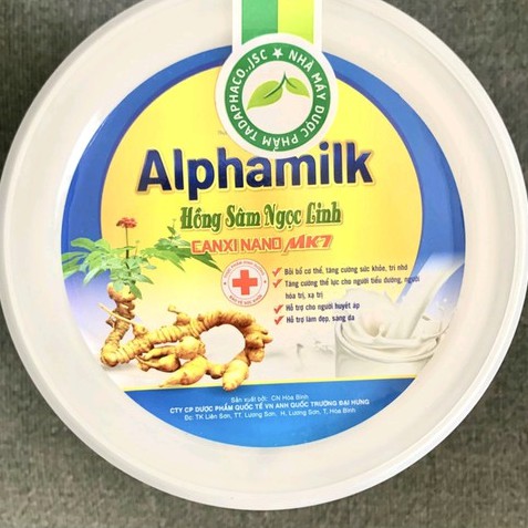 Sữa bột dinh dưỡng  Alphamilk HỒNG SÂM NỌC LINH CANXI NANO MK7
