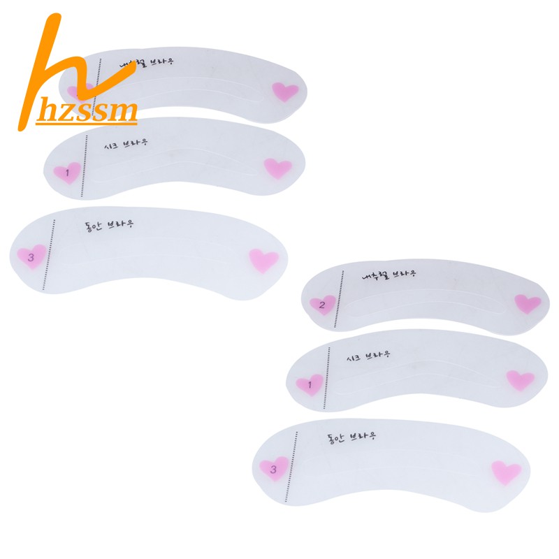 (Hàng Mới Về) Set 6 Khuôn Kẻ Lông Mày H2Vn Tiện Dụng