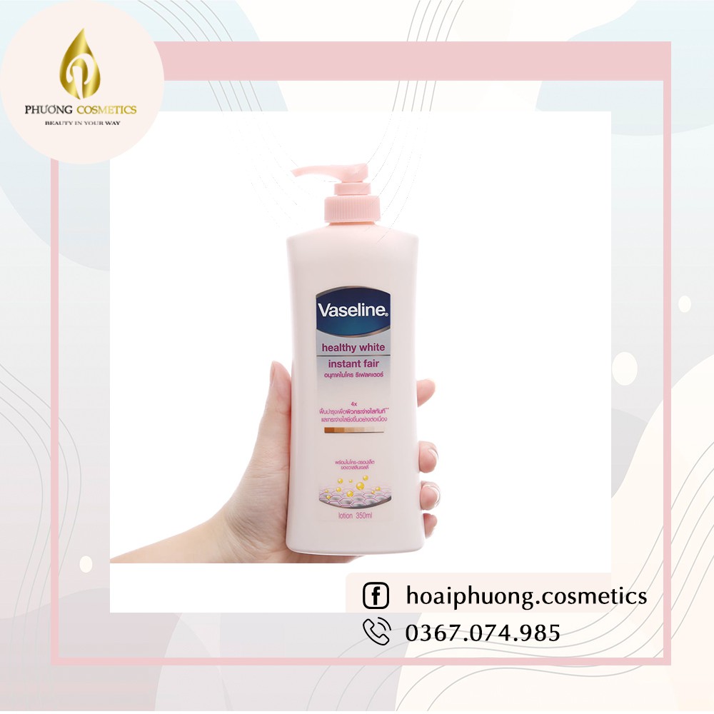 [𝐂𝐇𝐔𝐀̂̉𝐍 𝐀𝐔𝐓𝐇]✔️SỮA DƯỠNG THỂ VASELINE HEALTHY WHITE 350ML⚡𝗙𝗥𝗘𝗘𝗦𝗛𝗜𝗣⚡DA TRẮNG TỨC THÌ GẤP 4 LẦN