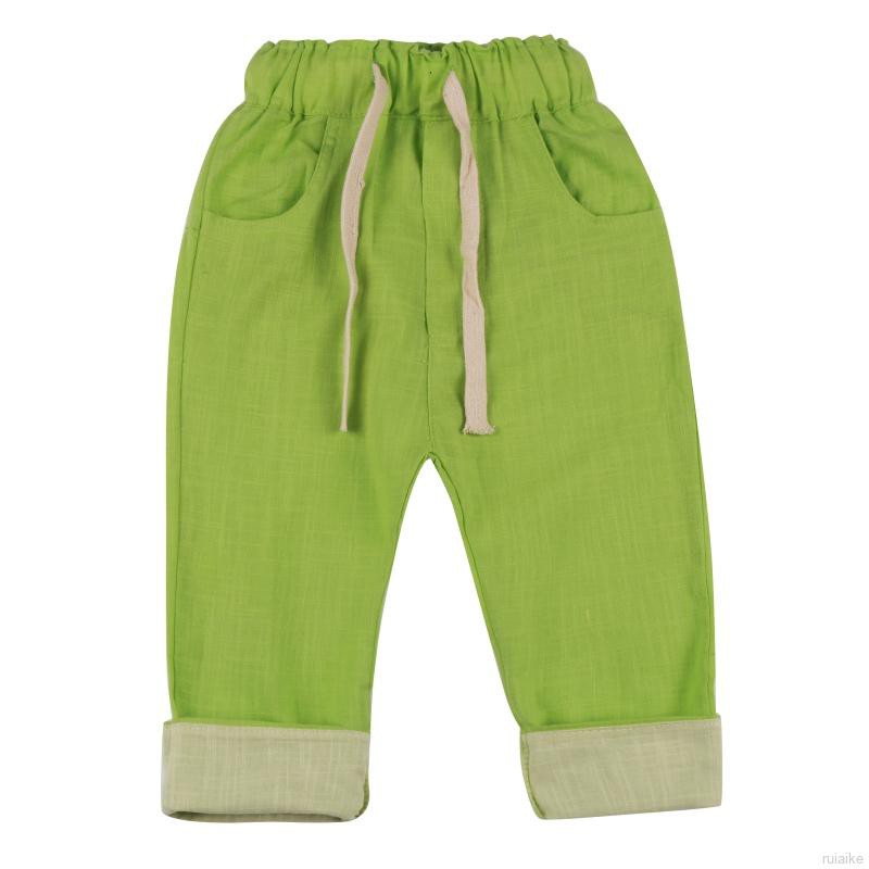 ruiaike  Baby Boys Baggy Casual Harem Pants Toddler Kids Drawstring Sweat Pants Elastic Waist Joggers Trousers