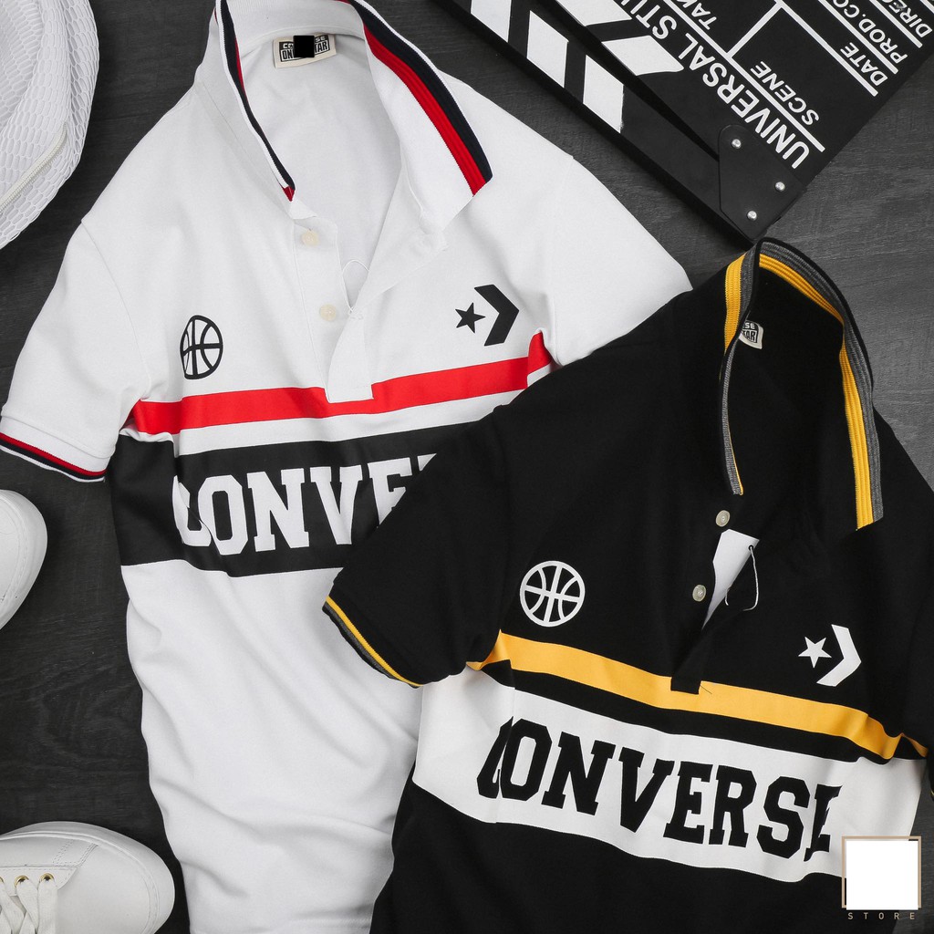 Áo thun Polo Convers xuất xịn màu đen | BigBuy360 - bigbuy360.vn