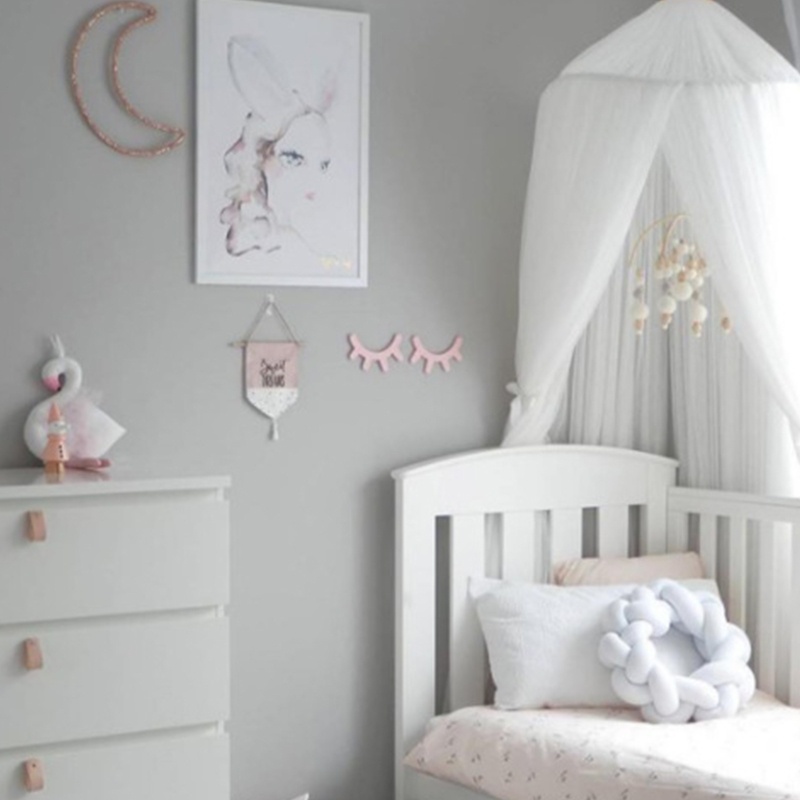 Mùng Lưới Chống Muỗi Bằng Vải Tuyn Treo Nôi Em Bé Trang Trí Phòng Ngủ