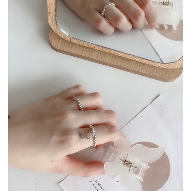 Nhẫn bi dây cước Vintage