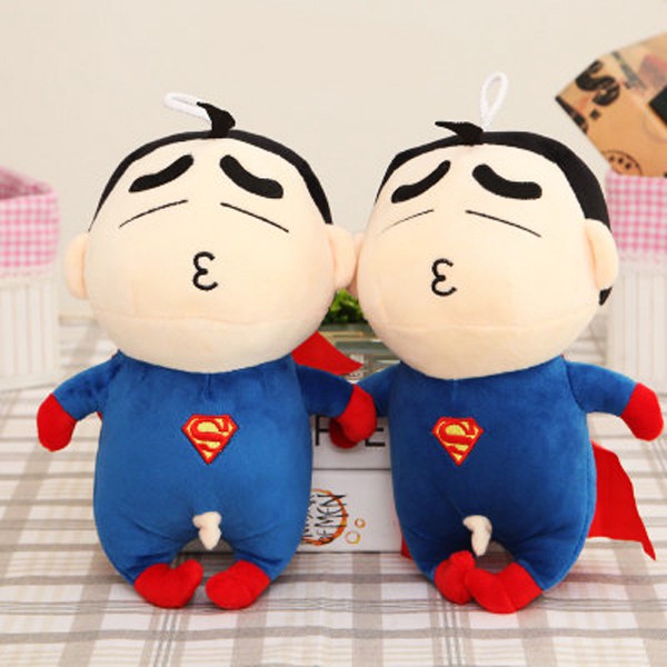 THÚ BÔNG SHIN BATMAN, SHIN SUPERMAN, SHIN CAPTAIN (40 CM)