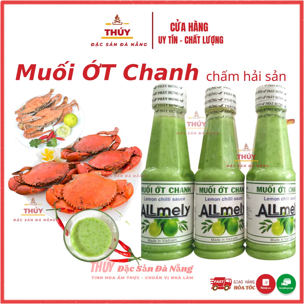 MUỐI ỚT XANH Chấm hải sản ngon bá cháy chai 220ml