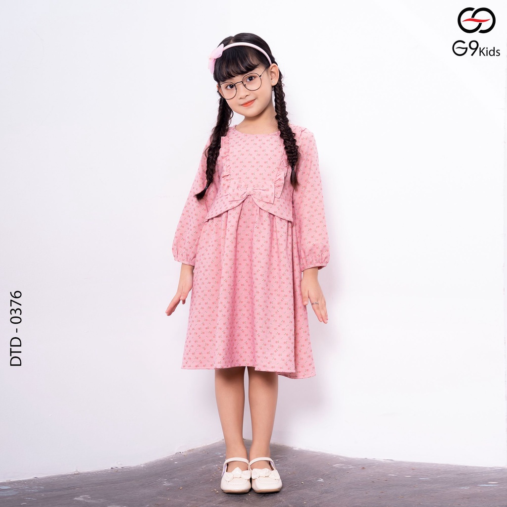 Váy bé gái tay dài 2 lớp 0376 G9moza