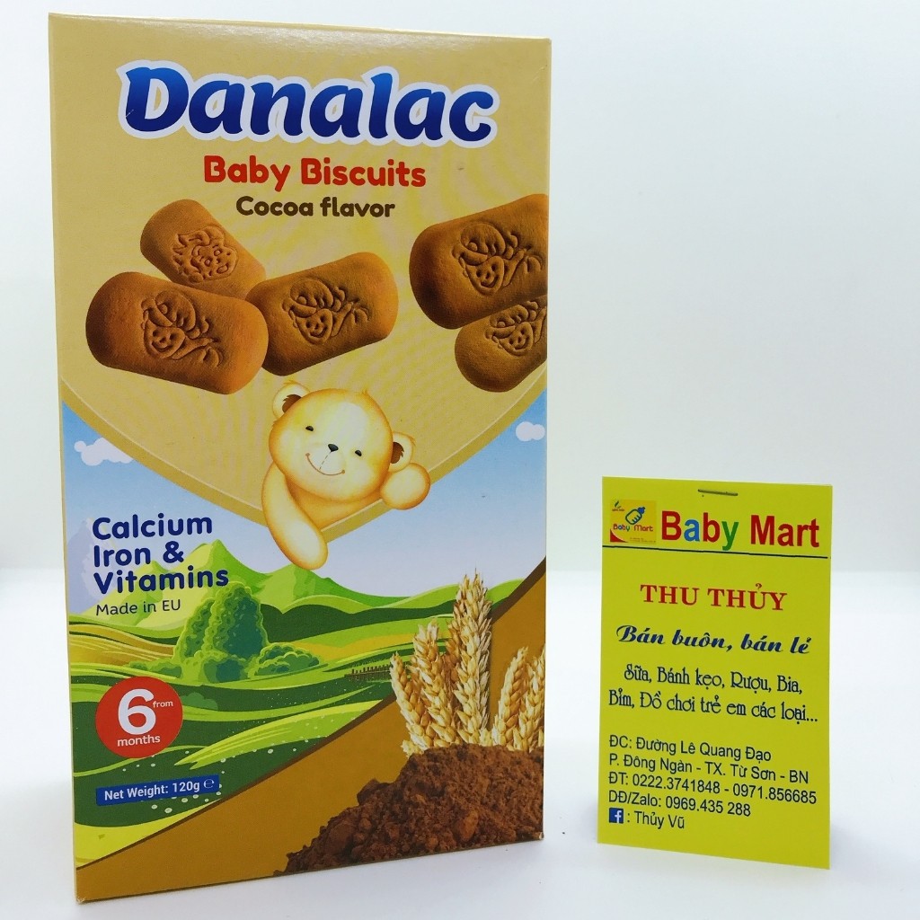 Bánh Ăn Dặm DANALAC 120g 3 Vị Thơm Ngon Dành Cho Trẻ Từ 6th