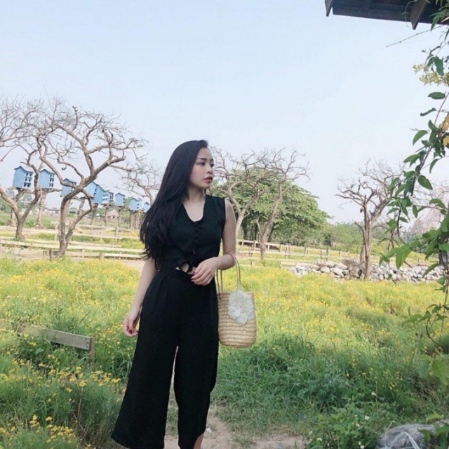 Jum quần ống rộng cột nơ eo siêu xinh
