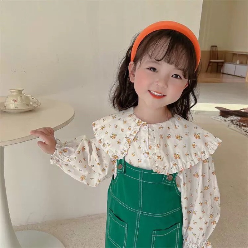 [SET BÉ GÁI] Bộ yếm xanh lá 2 món xinh xỉu cho bé gái ( 8-18kg)