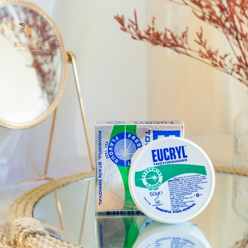 Bột tẩy trắng răng cấp tốc từ Anh Quốc EUCRYL 50g
