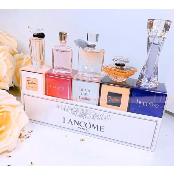 SET 5 CHAI NƯỚC HOA LANCOME - Mini Giftset (Hypnose 5ml, Tresor 7.5ml, La vie est 4ml, Miracle 5ml, Tresor In Love 5ml) | BigBuy360 - bigbuy360.vn