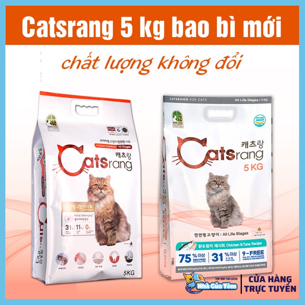 [Bao 5kg] Thức Ăn Hạt Catsrang Cho Mèo Mọi Lứa Tuổi