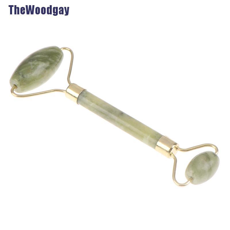 Con Lăn Và Đồ Cạo Bằng Đá Ngọc Bích Tự Nhiên Dùng Mát Xa Thư Giãn Cơ Thể