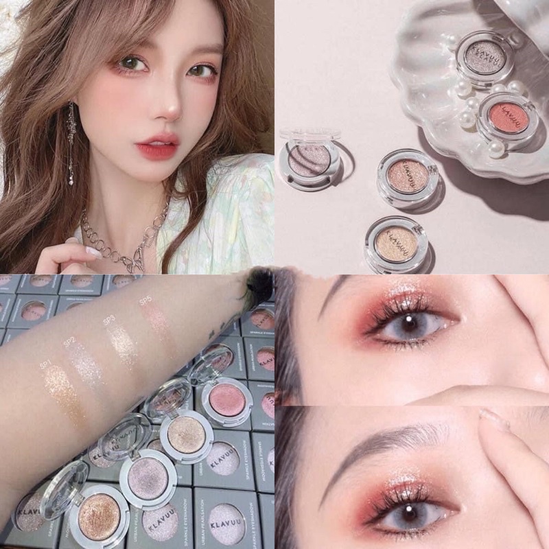 Có sẵn - Phấn nhũ mắt KLAVUU Urban Pealsation cho đôi mắt lung linh tone 1, 2, 3, 4, 5