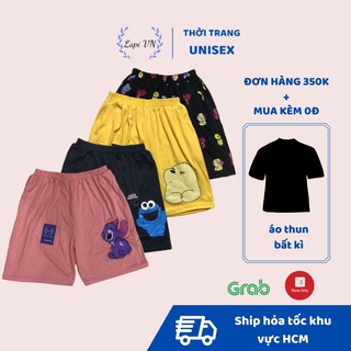 Quần Short Thú Hoạt Hình -Lapi VN ,FREESIZE đến 70kg,Nam Nữ Đều Mặc Được, Chất Thun Thể Thao Thoáng Mát, Đồ Mặc Nhà