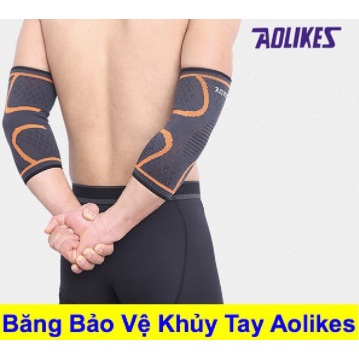 Đai Dán Khuỷ Tay Thể Dục Thể Thao Chính Hãng Aolikes A-7547 | Đai Cuốn Bảo Vệ Khuỷu Tay Lò Xo B2008