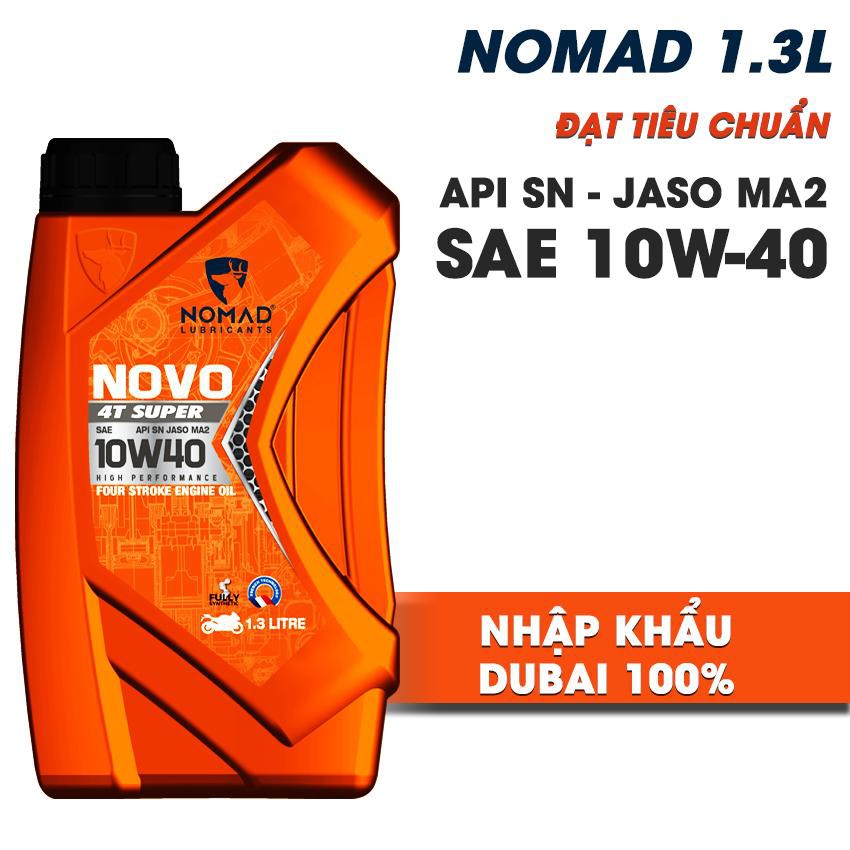 NHỚT DÀNH CHO RAIDER - SATRIA - NHỚT TỔNG HỢP TOÀN PHẦN NOMAD 1.3L - API SN - JASO MA2 - NXM033