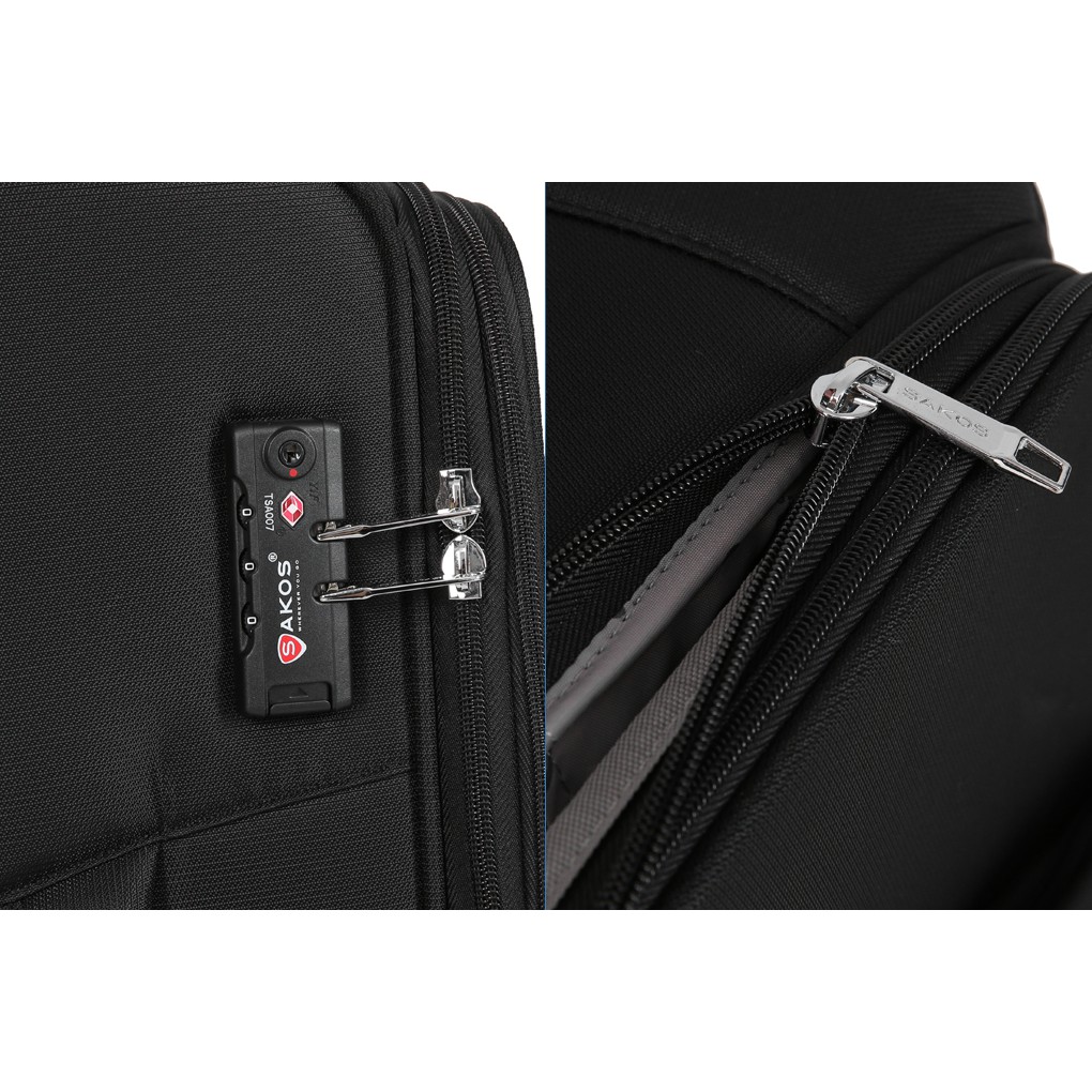 Vali Kéo Vải Du Lịch SAKOS STARLINE 6 - Size M (26inch)/ Ký Gửi (Trung) - Khóa TSA - Chống Thấm, Trượt Nước