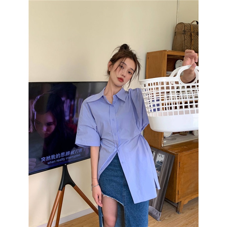 Áo Sơ Mi Tay Ngắn Và Dài Phong Cách Hàn Quốc Thời Trang Mùa Hè Cho Nữ