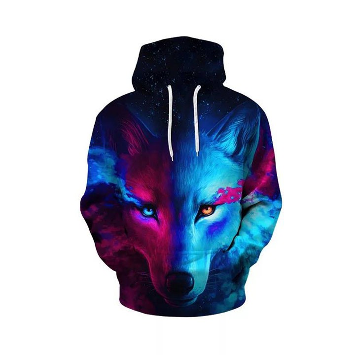 Áo hoodie nam nữ - áo hoodie hình sói 3D cho cả nam và nữ AS3D | BigBuy360 - bigbuy360.vn