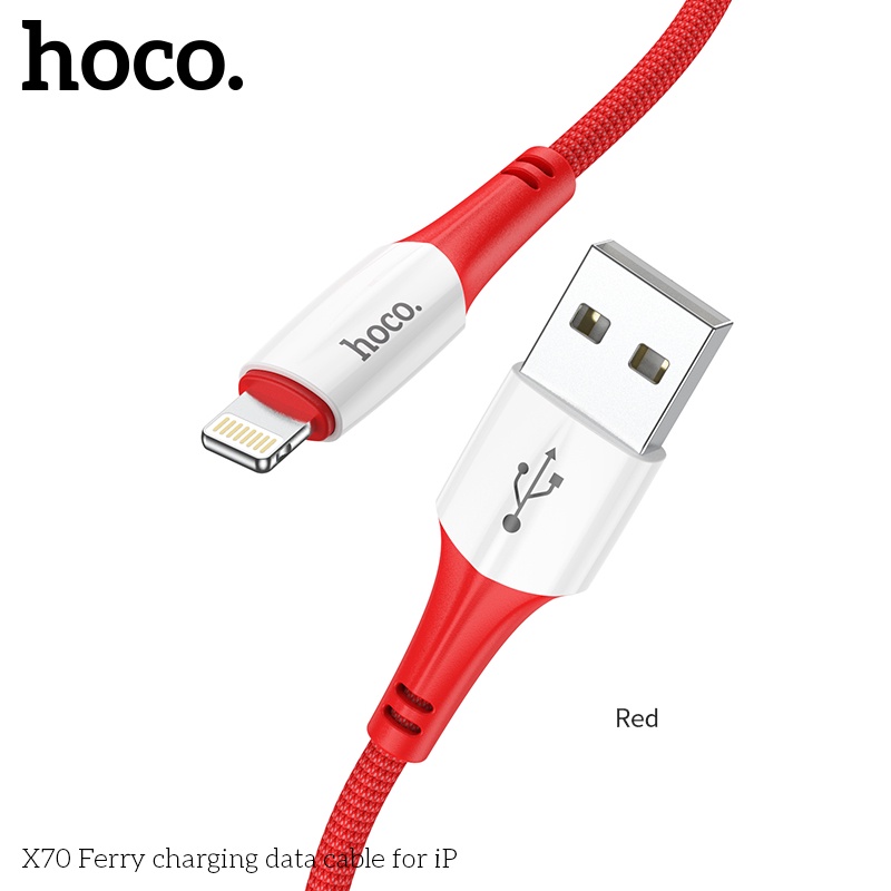 Dây cáp sạc nhanh HOCO. X70 cổng USB 2.4A 1m thích hợp cho iPhone X 8 7 6S Plus 5S SE