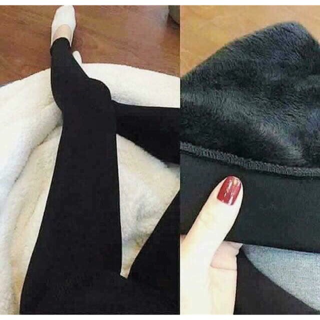 Quần Lông Nâng Mông Nữ Kiểu Dáng Legging Trẻ Tôn Dáng Mặc Ấm Vào Mùa Đông