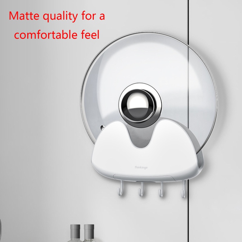 Giá Đỡ Thớt / Đồ Dùng Gắn Tường Kèm Móc Treo Chảo Tiện Dụng