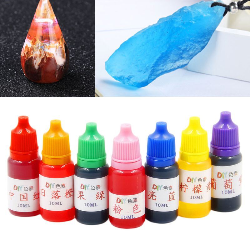 Set 7 Lọ Màu Pha Lê 10ml Dùng Làm Đồ Trang Sức Thủ Công