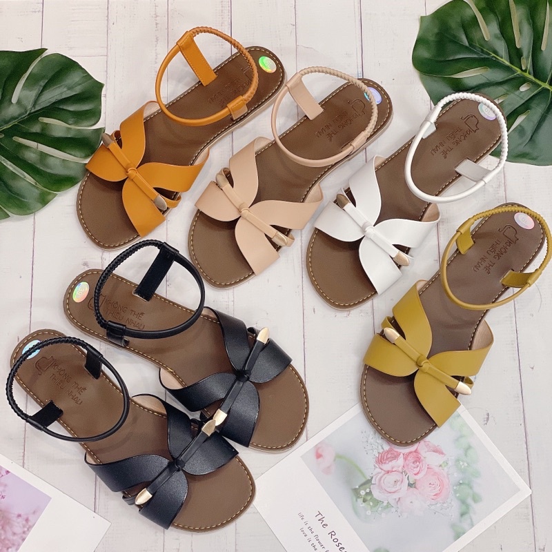 S104 GIÀY SANDALS NỮ ĐÍNH PHỤ KIỆN NHẸ NHÀNG