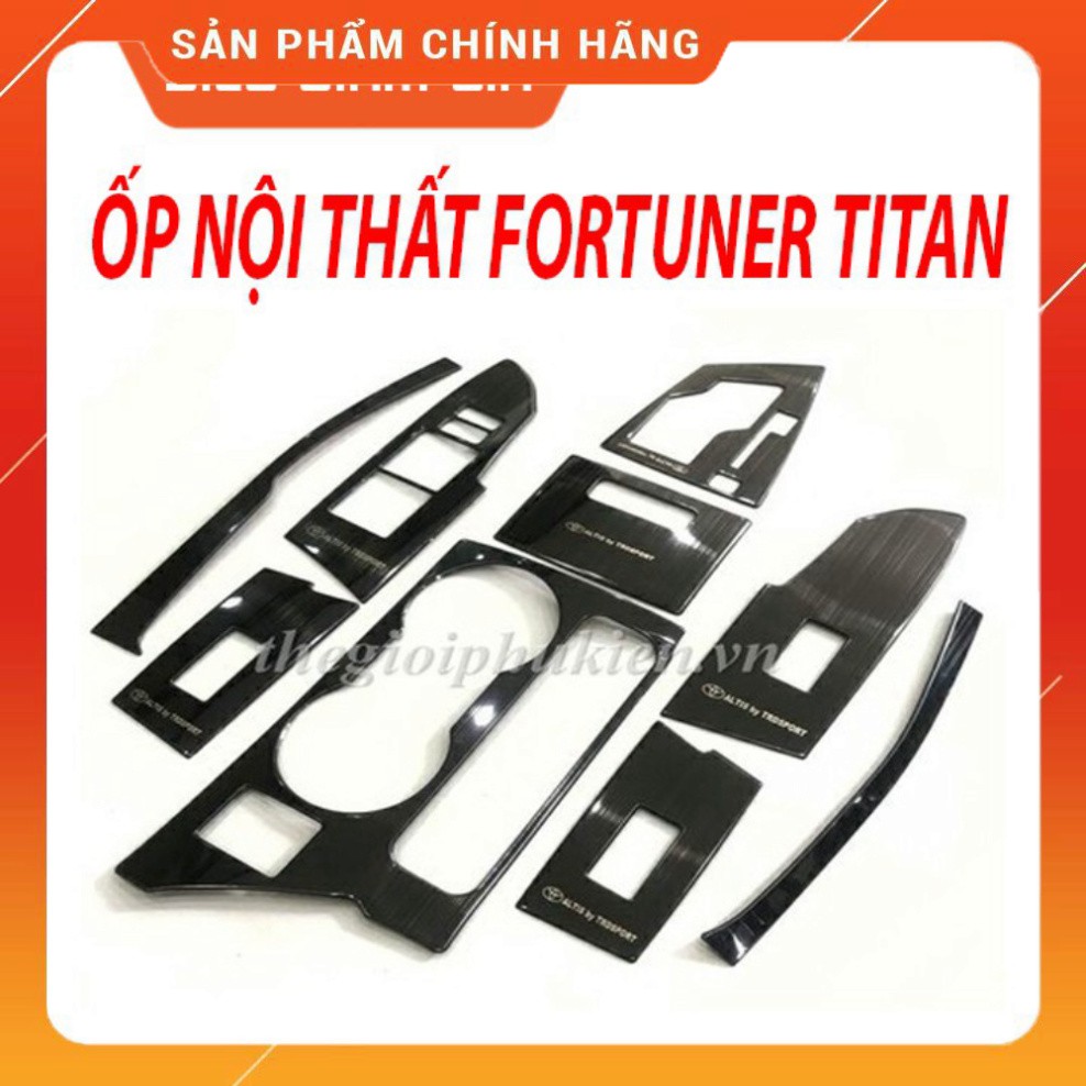 Ốp Nội Thất Titan Xe FORTUNER 2017-2020 AT, MT Sáng Bóng ,Chống Xước Không Phai Cao Cấp - FREE SHIP