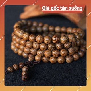 Vòng chuỗi đeo tay 108 hạt bằng gỗ nhiên tự nhiên 8mm - trungcuong1688