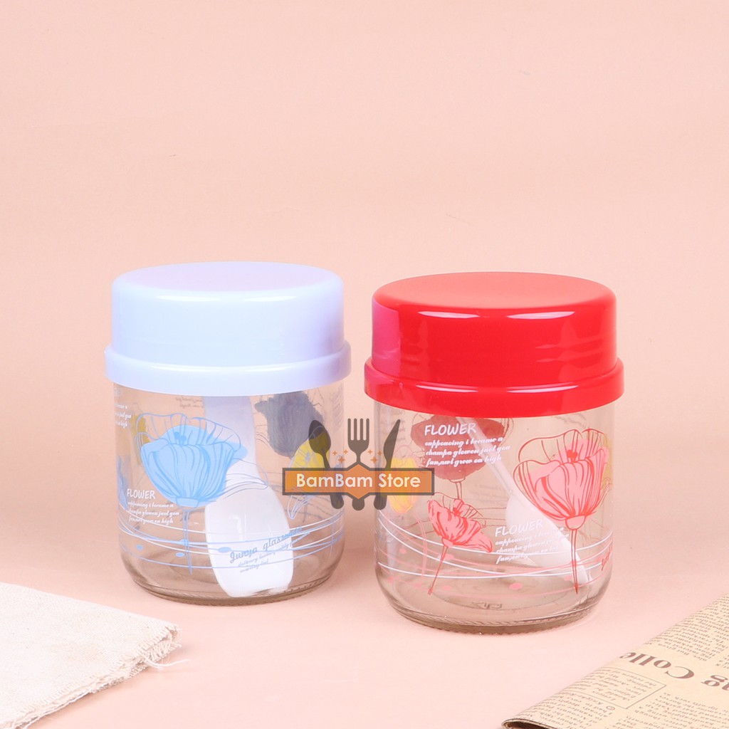 Bộ 2 hủ thủy tinh đựng gia vị Bam House kích thước lớn tặng kèm muỗng cao cấp HTT02 | BigBuy360 - bigbuy360.vn