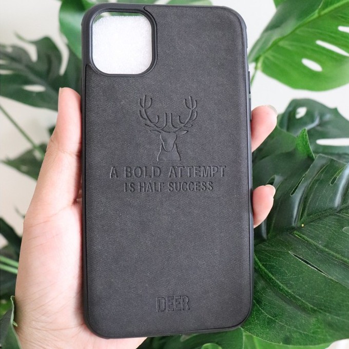 Ốp lưng da iphone 6 7 8, 6 7 8 plus, Iphone X, Xs max , iphone 11, 11 pro max logo táo, logo đầu hươu