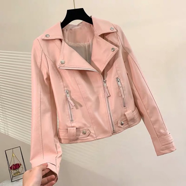 [ XẢ KHO 3 NGÀY ] Áo da nữ Quảng Châu màu hồng bền đẹp không bong tróc, có ảnh và video thật 928 HỒNG