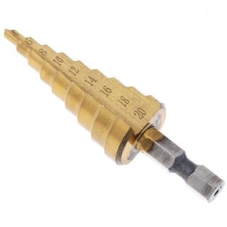 1pcs 4-20mm with Hex Shank Step Drill Bits Pagoda Cone Drill