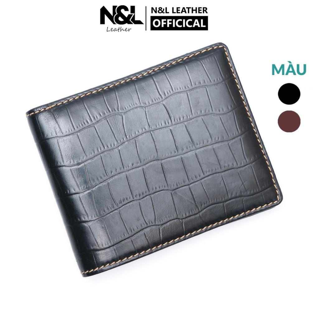 8.8 Ví Nam Da Vân Cá Sấu Cao Cấp Thương Hiệu N&L leather Bảo Hành 12 Tháng Kèm Hộp Đựng