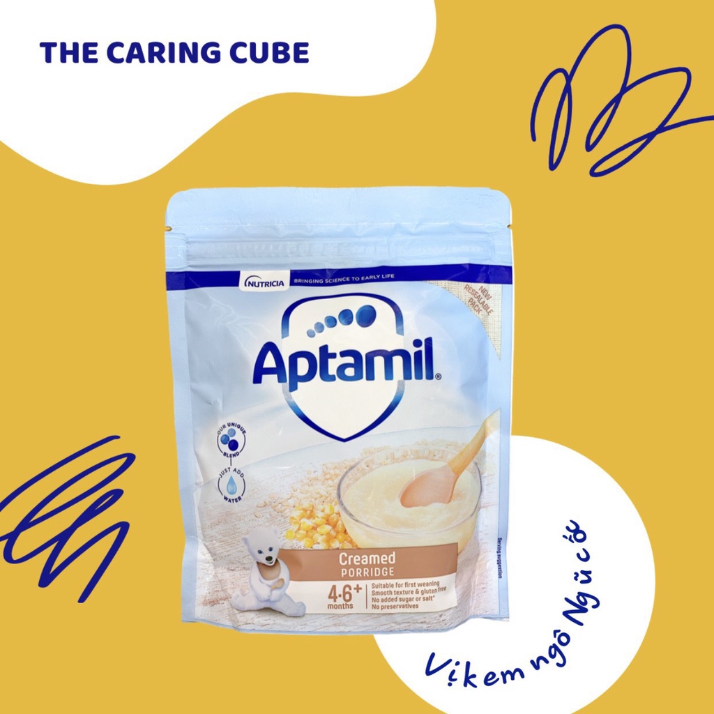 Bột ăn dặm Aptamil cho bé 4-6m+ - The Caring Cube