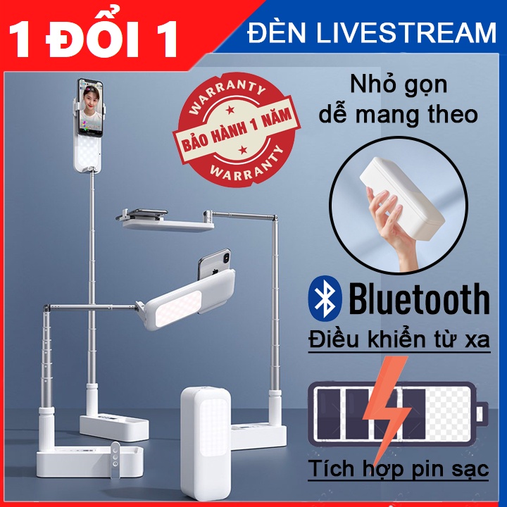 Đèn LED SELFIE Hỗ Trợ Chụp Hình LiveStream V6 , Đèn Led Livestream Full Phụ Kiện V6
