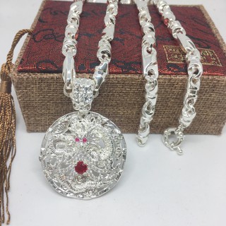 Dây chuyền nam phong thủy bạc phong cách ( dây + mặt ) MS003 ( Màu Bạc)