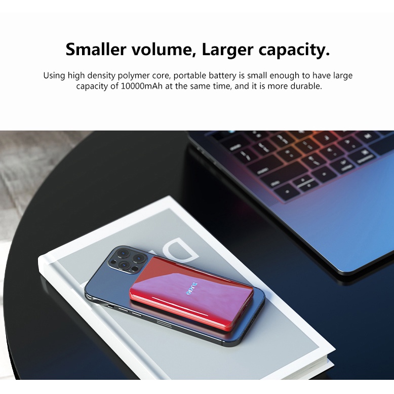Pin Dự Phòng Mini Chất Lượng Cao Oisle MP195 10000Mah Tương Thích Đa Thiết Bị Hỗ Trợ Sạc Nhanh Sạc Không Dây
