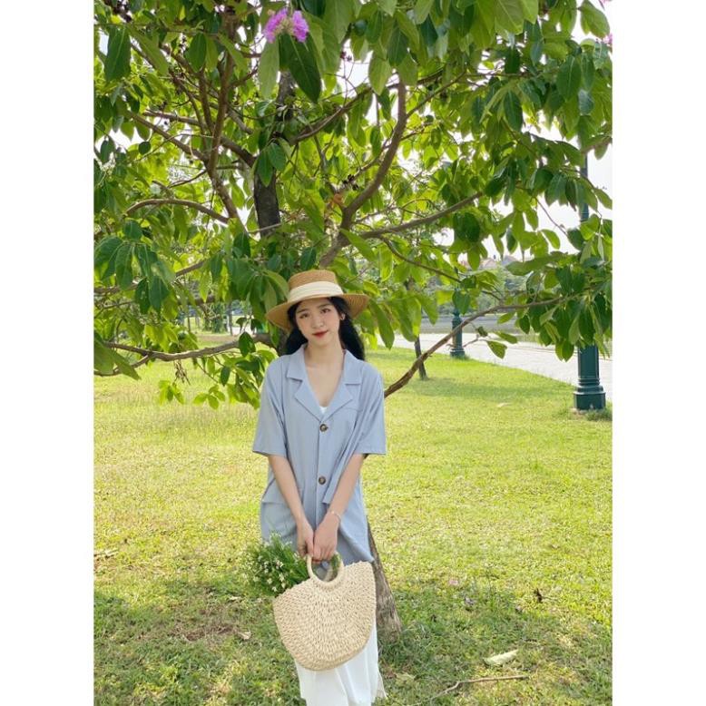 Áo Vest Cộc Tay 2 Cúc, Hàng Quảng Châu Ulzzang [ẢNH THẬT]