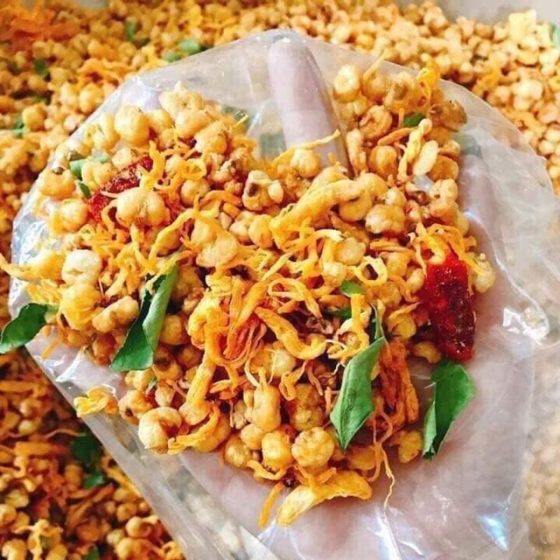 500g Ngô Lắc Khô Gà Lá Chanh Siêu Ngon