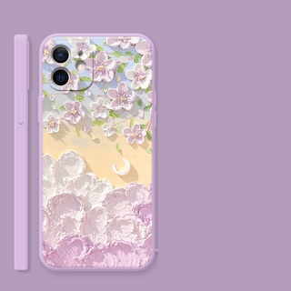 Ốp Điện Thoại In Hoa Cho iPhone 12 pro XS max X 12 mini 13 pro max XR 11pro max 14 plus