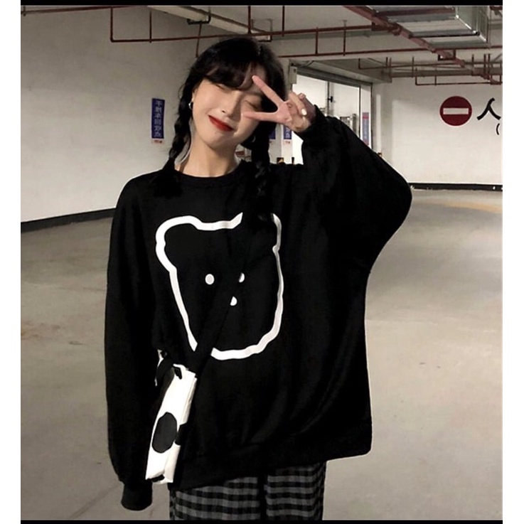 Áo nỉ gấu vẽ cotton TT11