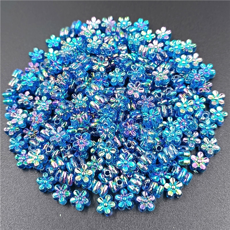 Set 80 Hạt Nhựa Acrylic 7mm Nhiều Hình Dạng Dùng Làm Trang Sức Thủ Công