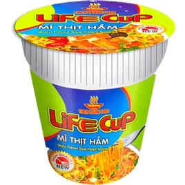 (Giảm 9k)(Free ship)Thùng 24ly mì Thịt Hầm Life Cup Vị Hương 60gr