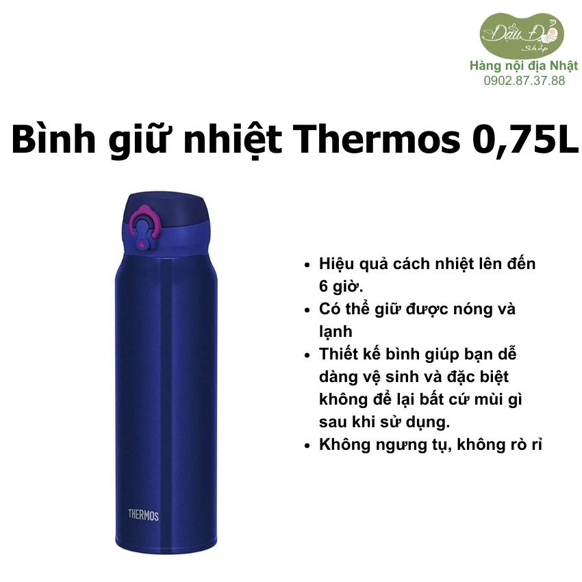 Bình lưỡng tính Thermos JNL - 603 600ml - Hàng nội địa Nhật