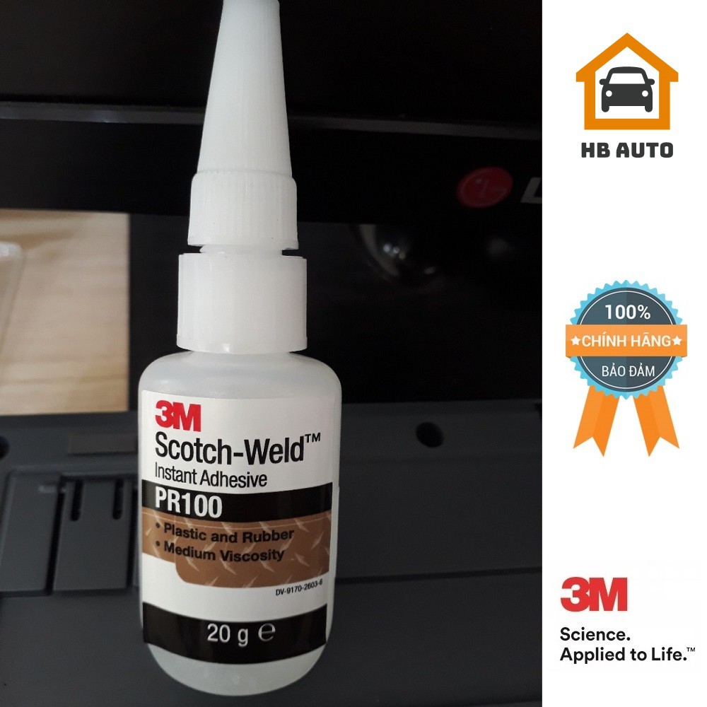 { SIÊU DÍNH } Keo Siêu Dính 3M thương hiệu từ MỸ PR100 Scotch-Weld Plastic & Rubber Instant Adhesive 20g