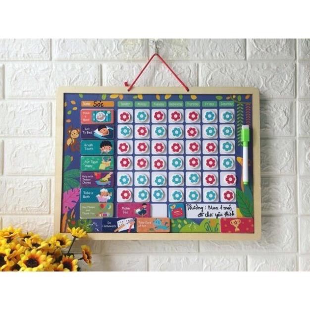 Bảng Khen Thưởng Kỷ Luật Gắn Nam Châm Giúp Cho Bé Rèn Tính Kỷ Luật ,Rèn Luyện Bản Thân