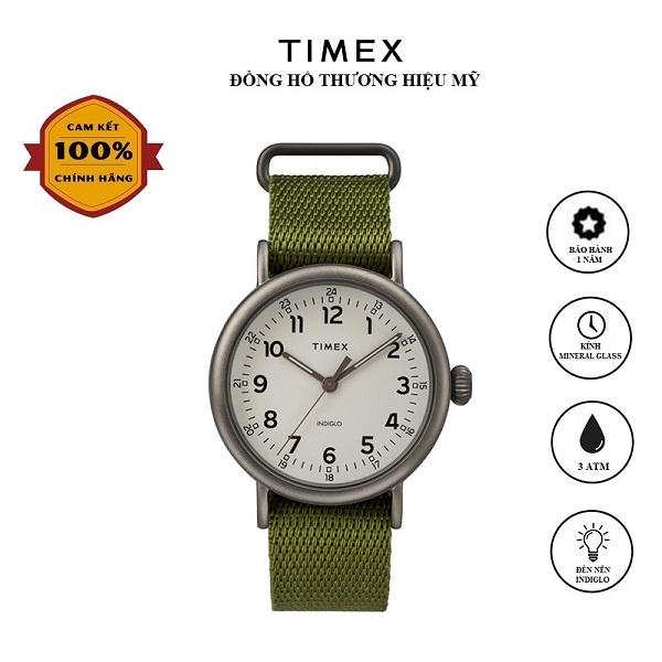 Đồng hồ Unisex Nam Nữ Timex Weekender Standard 40mm - TW2T20300 Dây Vải - Chính Hãng